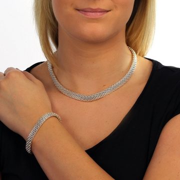 SilberDream Silberarmband SilberDream Armschmuck 20cm silber (Armband), Damen Armband (Geflecht) ca. 20cm, 925 Sterling Silber, Farbe: silber