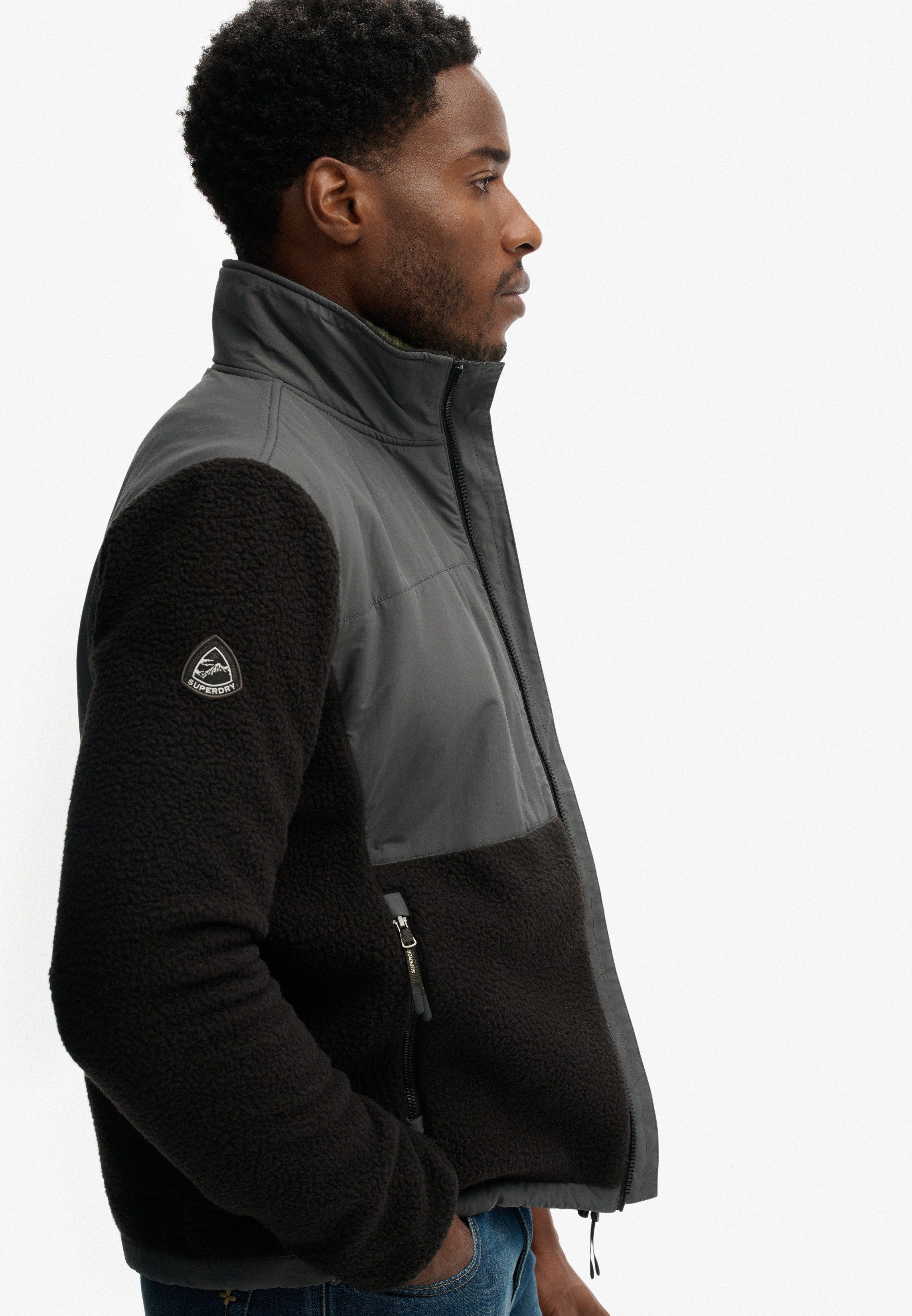 Superdry Parka POLAR FLEECE HYBRID TREKKER in toller Fleece Qualität