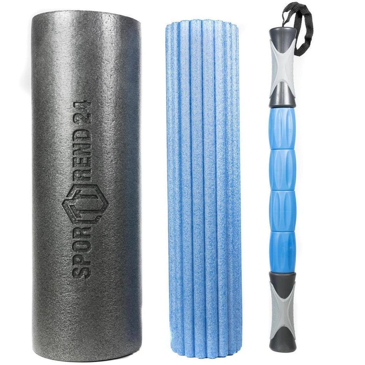 Rolle Bindegewebsrolle Yogarolle Set 15cm, Faszienrollen Pilatesrolle Schaumstoffrolle x Sporttrend + 45 Massagerolle 3 in Massagerolle 1 24