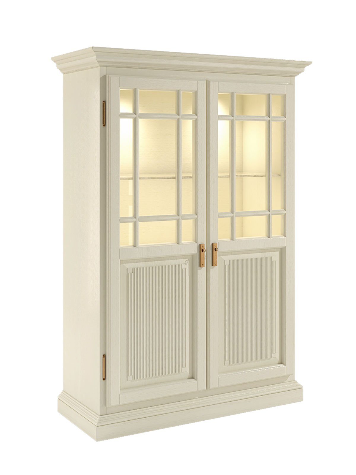 Casamia Highboard Vitrine Highboard Büfett 2-türig Duett B 112 H 160 cm Pinie massiv