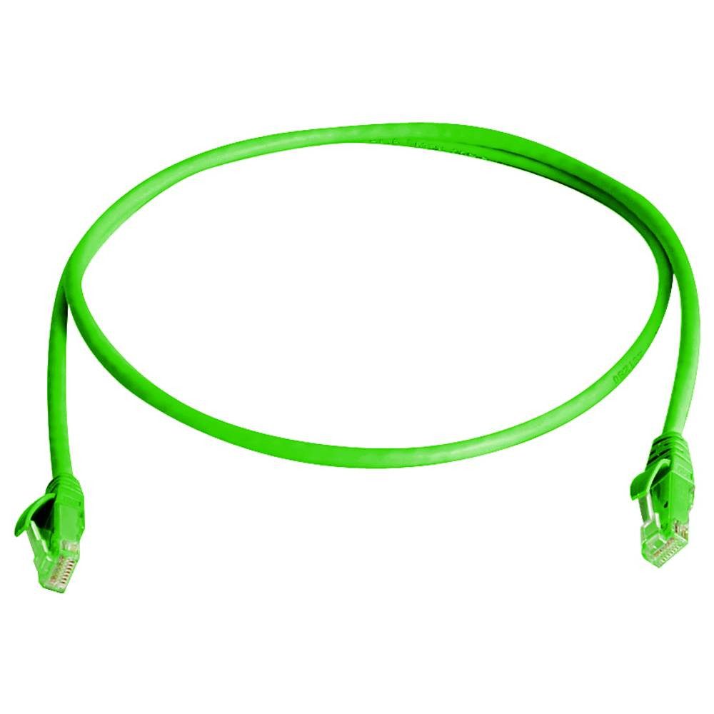 Telegärtner RJ45 Netzwerkkabel, Patchkabel CAT 6 5.0 m Grün Flammwidrig, mit LAN-Kabel