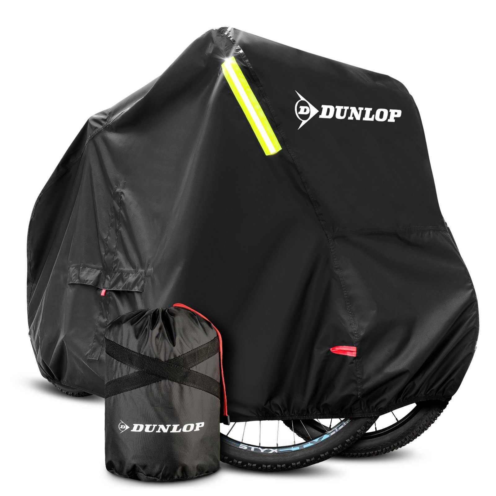 Dunlop Fahrradschutzhülle Fahrradgarage Rad Abdeckung bike cover, Premium  Fahrradabdeckung Anti Rost 200x92x120 cm mit Transportbeutel