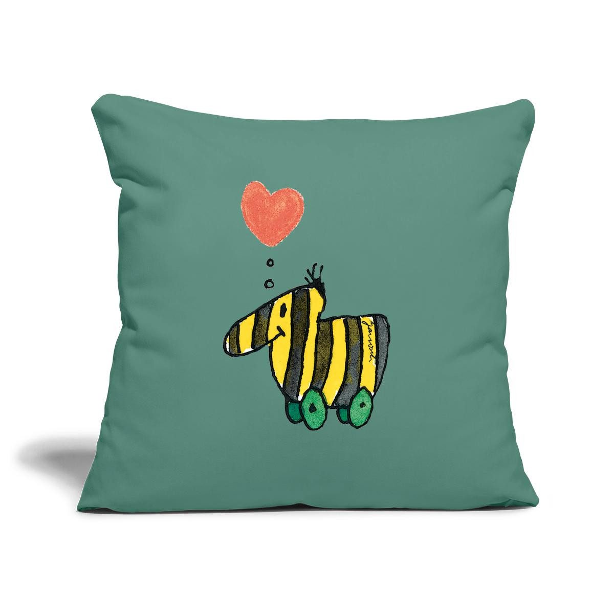 Spreadshirt Kissenbezug Janosch Große Tigerente Mit Herz Liebe Kissenbezug 45x45 cm