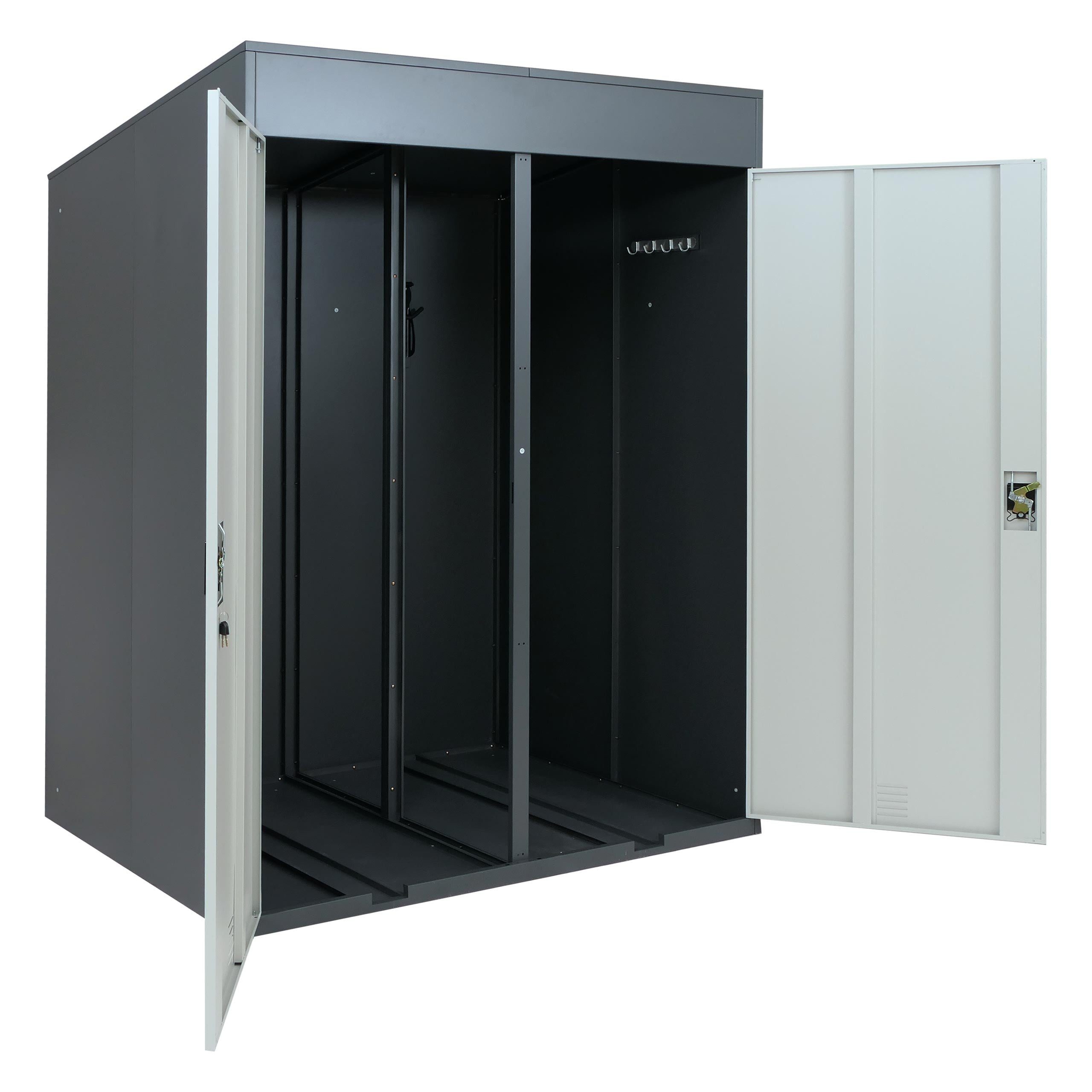 PROREGAL® Fahrradbox 2er-Fahrradgarage 213x158x125cm abschließbar