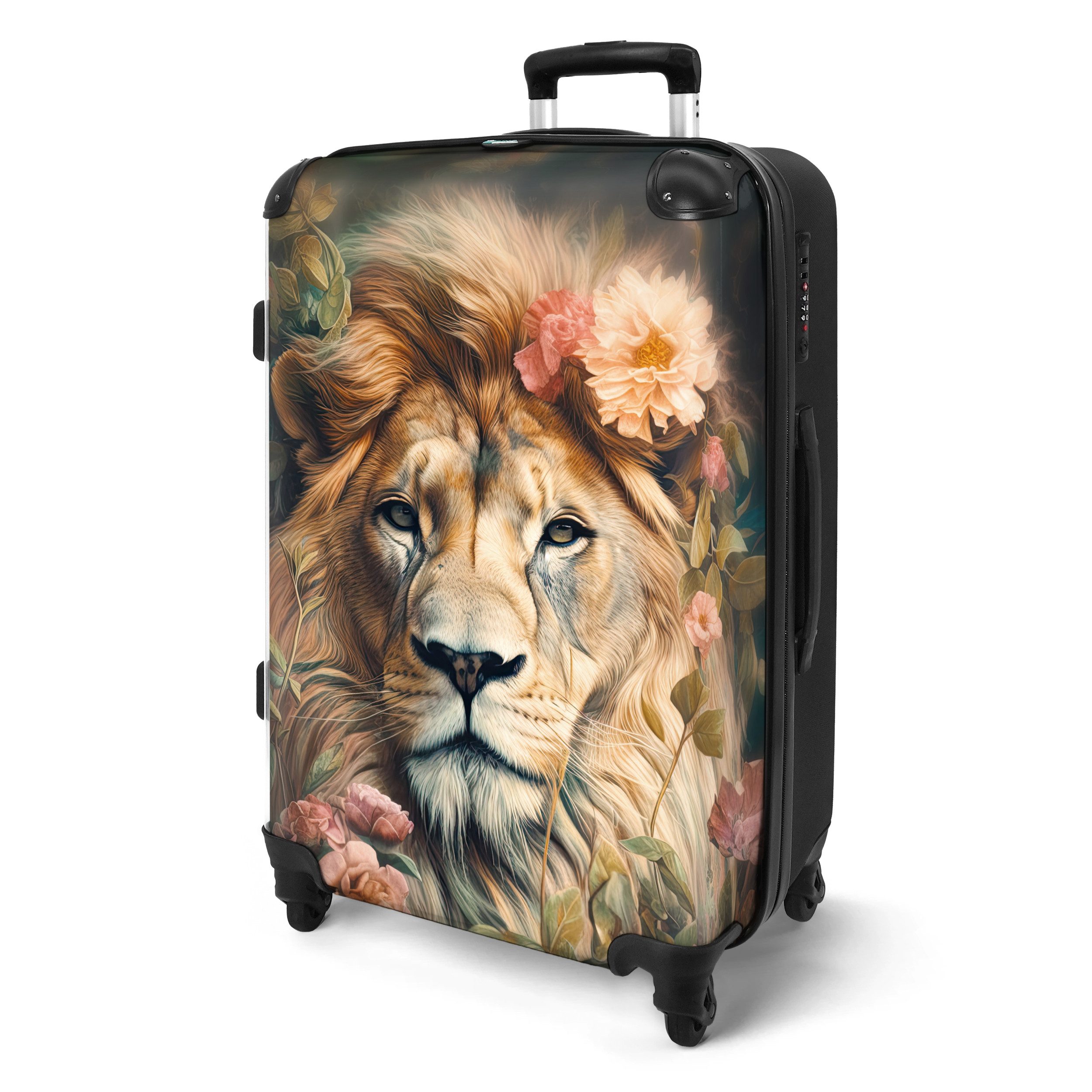 NoBoringSuitcases.com© Hartschalen-Trolley Löwe - Löwenkopf - günstig online kaufen