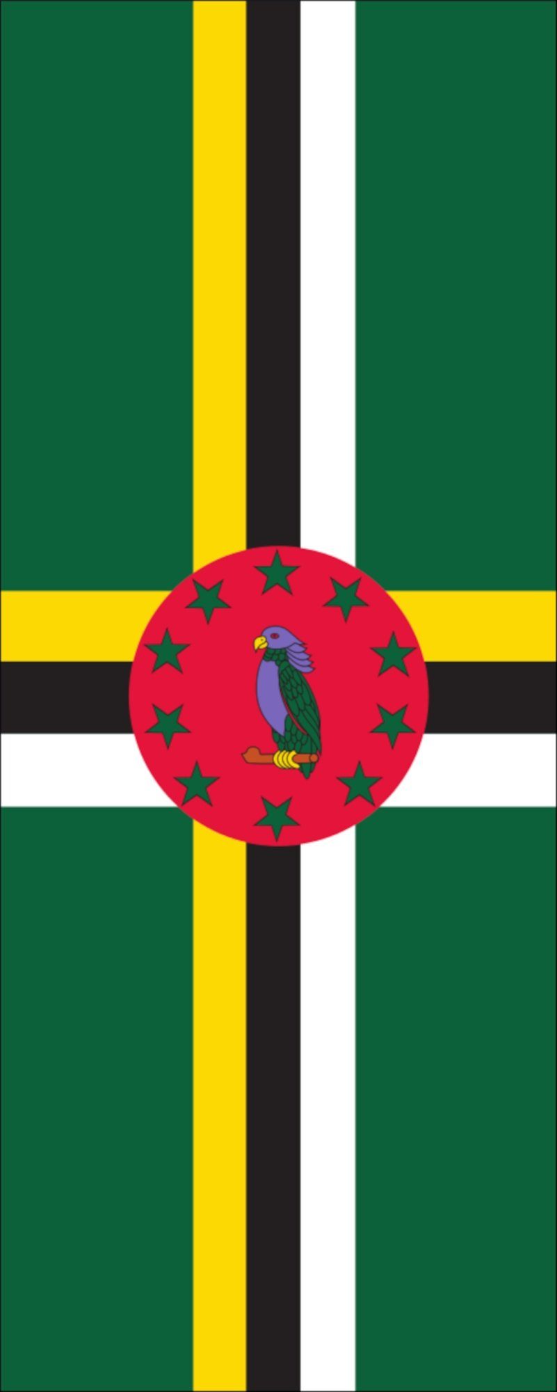 flaggenmeer Flagge Flagge Dominica 110 g/m² Hochformat