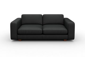 machalke® 2,5-Sitzer valentino, mit breiten Armlehnen, Füße Walnuss, Breite 191 cm