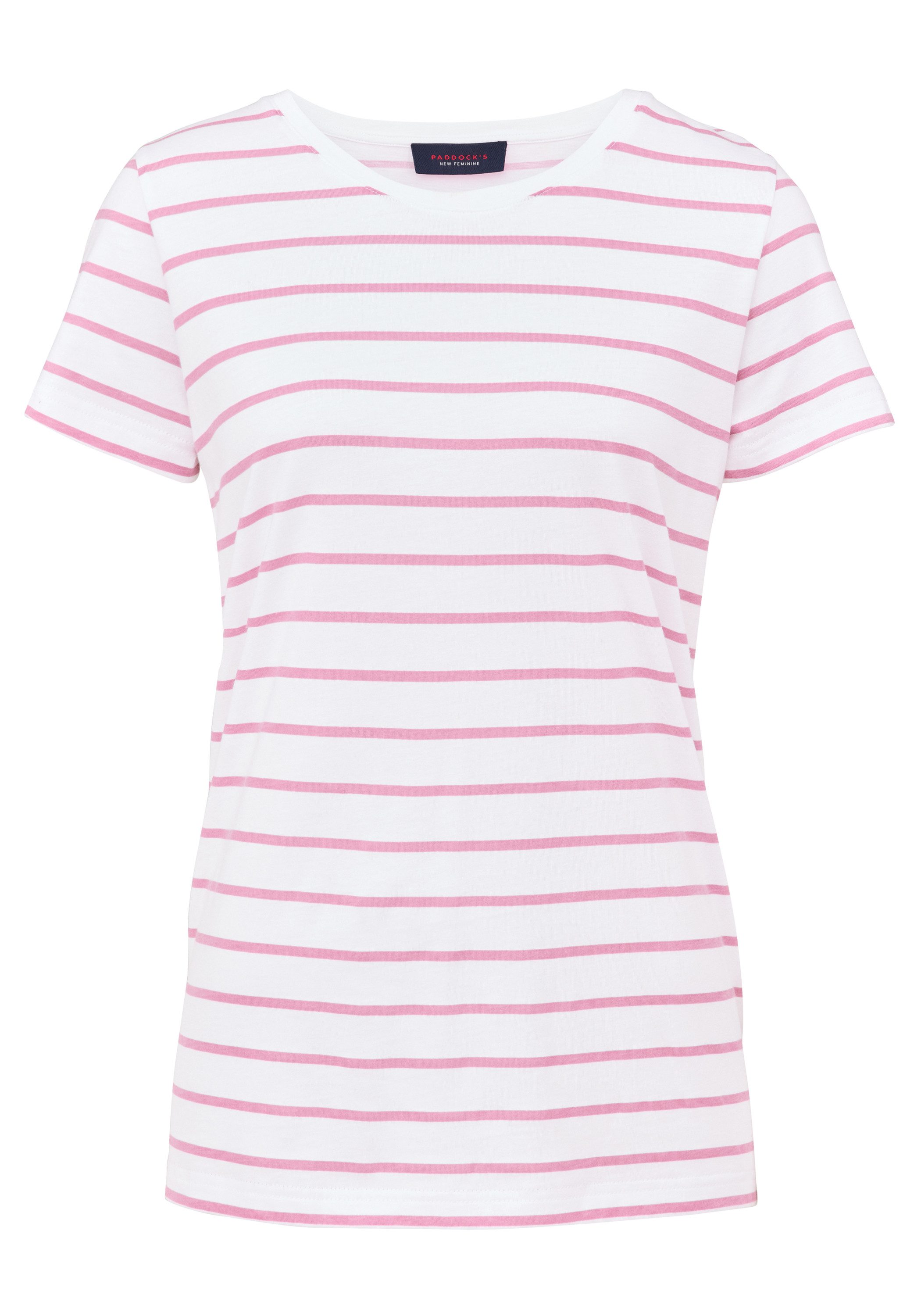 Paddock's Kurzarmshirt Short sleeve Damen Rundhals T-Shirt aus Baumwolle günstig online kaufen