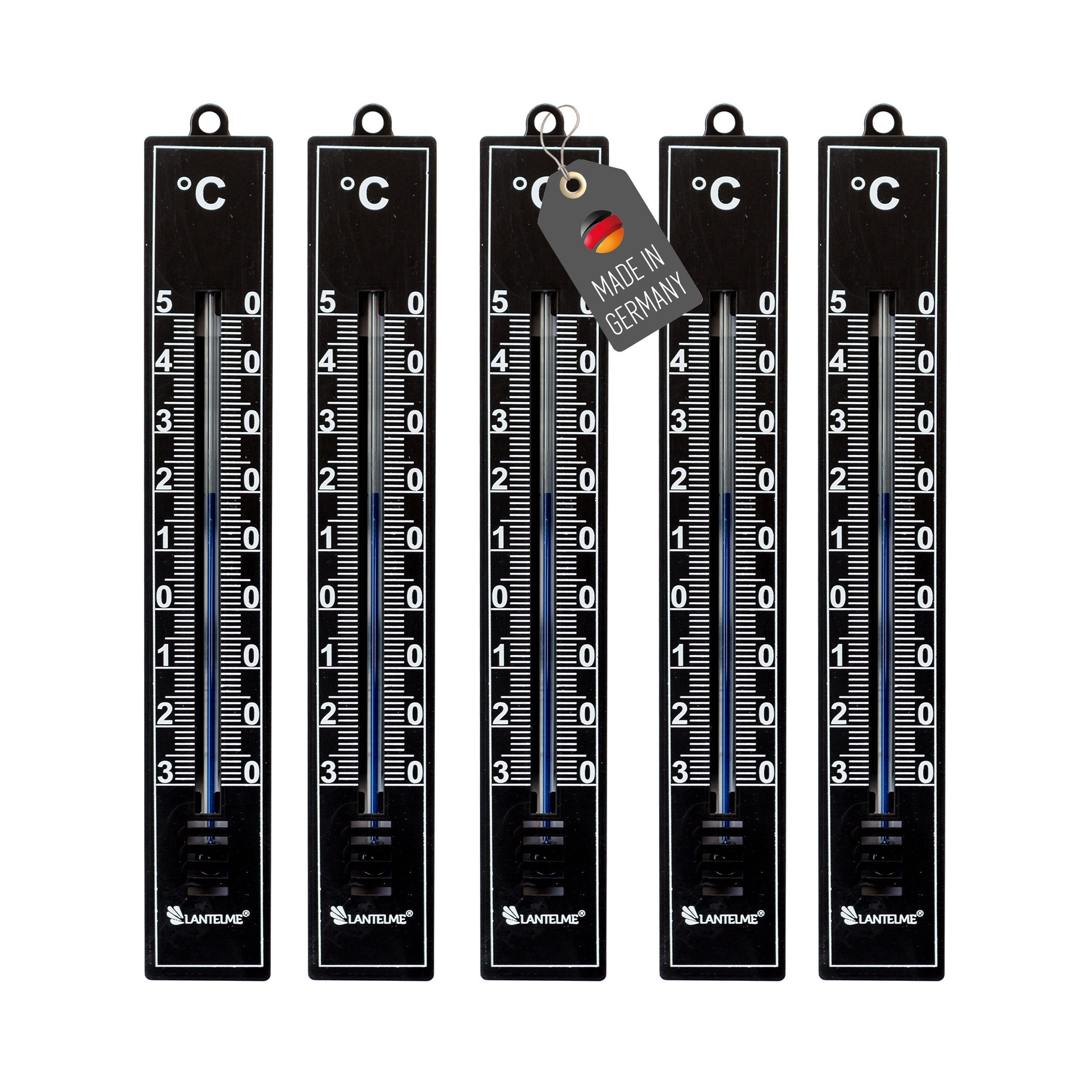 Raumthermometer Thermometer Kunststoff schwarz