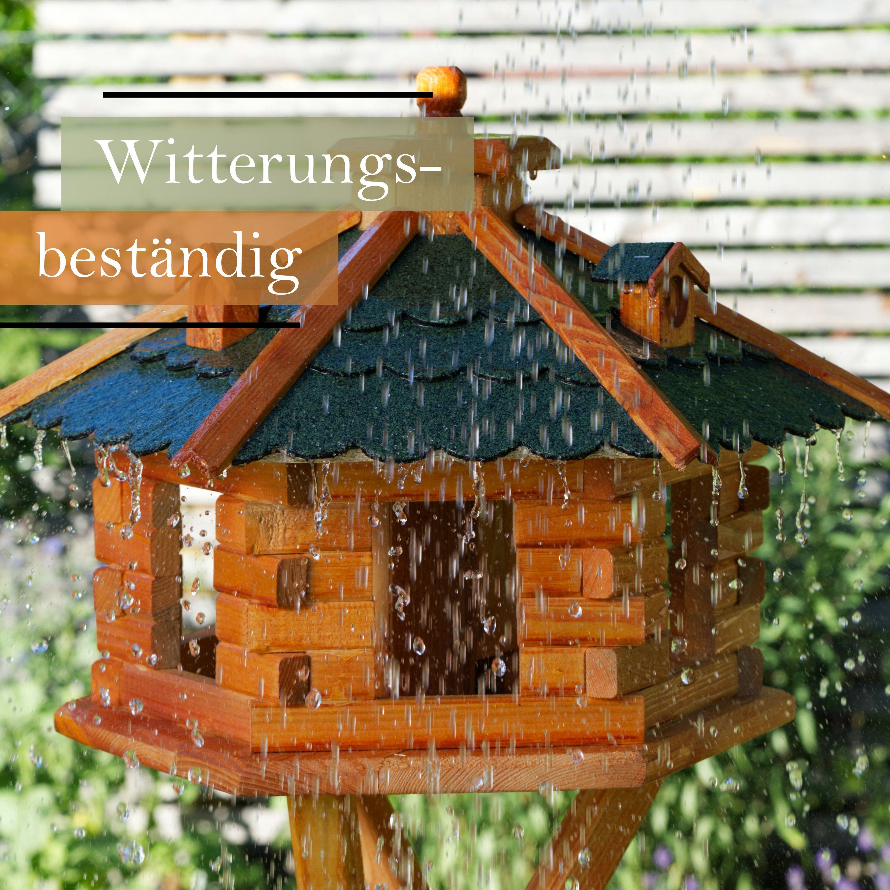 DSH DEKO SHOP HANNUSCH Vogelhaus V 16 L-XXL wahlweise mit Ständer, Solarbeleuchtung in versch. Farben