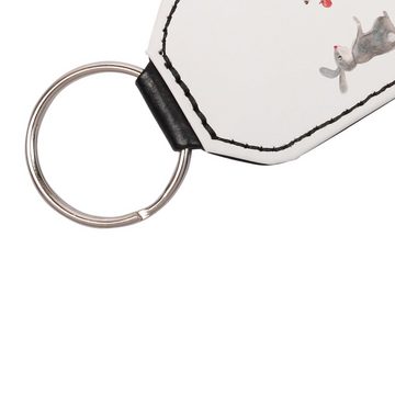 Mr. & Mrs. Panda Schlüsselanhänger Hase Igel - Weiß - Geschenk, Tiermotive, Anhänger, Taschenanhänger, L (1-tlg), Liebevolle Motive