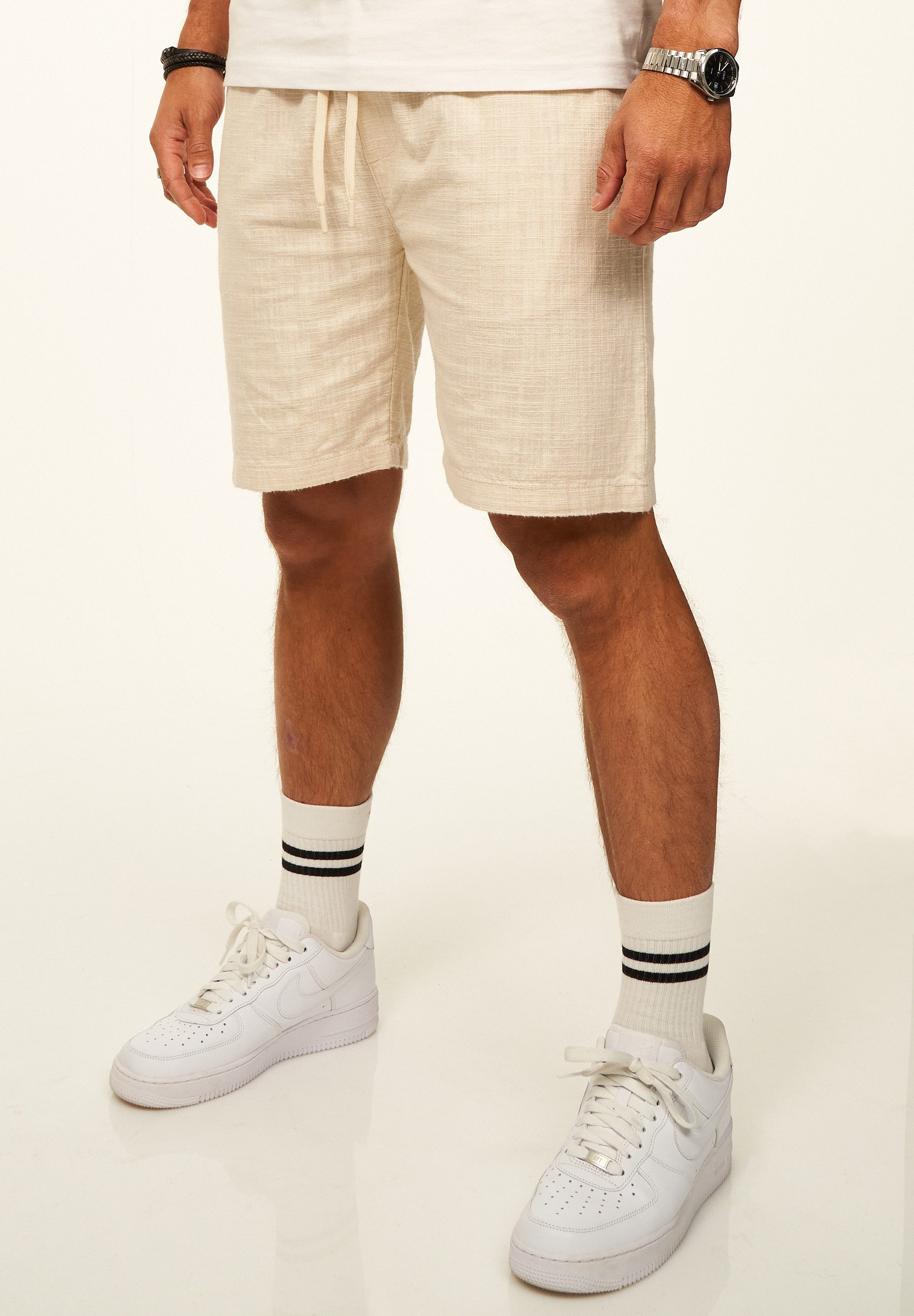CARISMA Chinoshorts für Herren in Leinen-Optik als Kurze Hose - Sommershorts Bermuda Sweatshorts Chinoshorts - Perfekt als Strandshorts