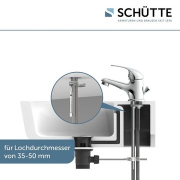 Schütte Waschtischarmatur ATHOS PLUS geräuscharme Kartusche, Marken-Mischdüse, inkl. Zugstange