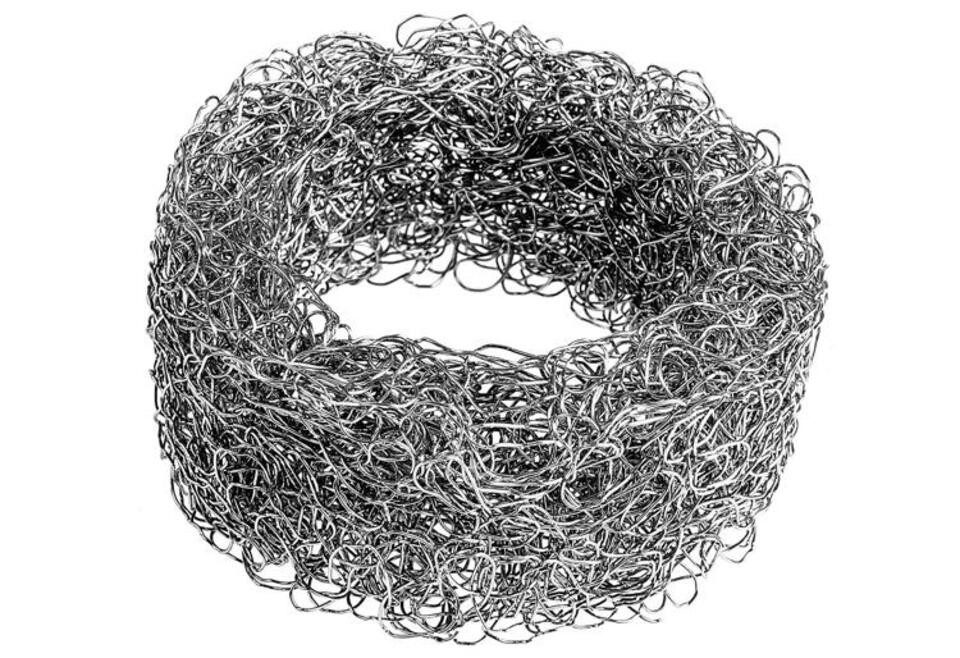 WENKO Schwamm Kalkfänger "Hexi" Metall Edelstahl Ø 4 cm, 2 cm