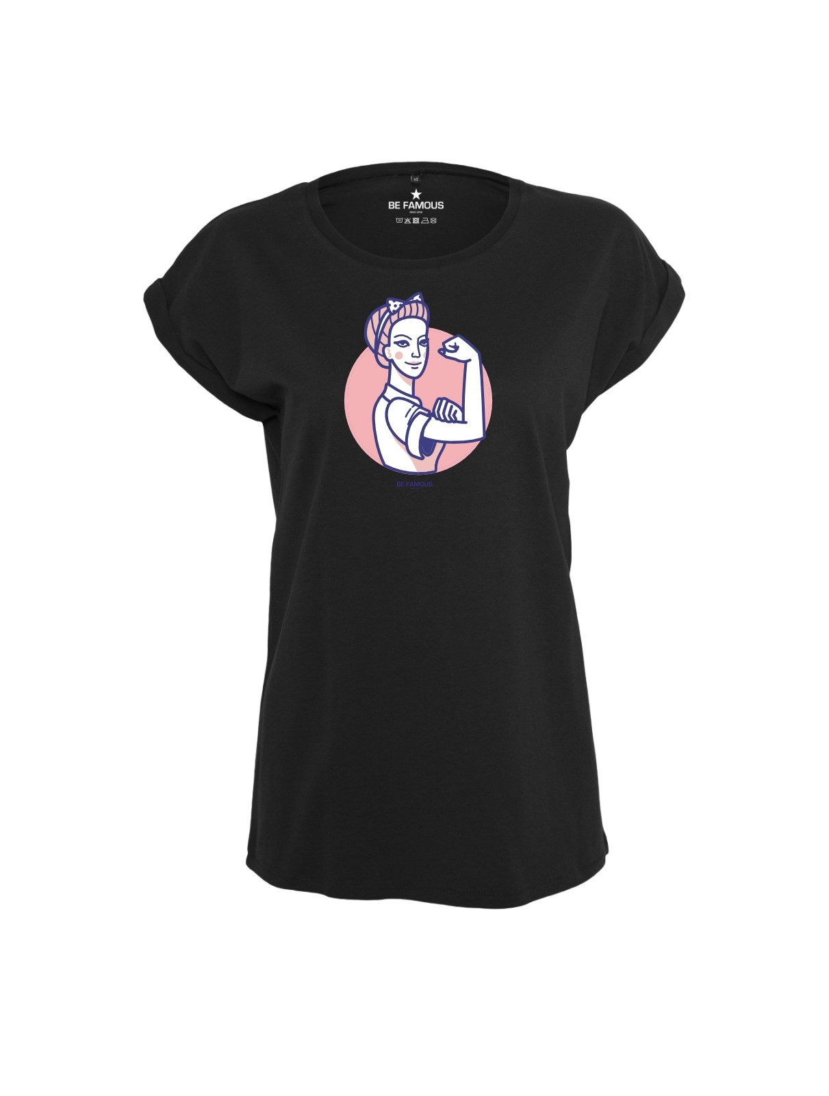 Be Famous Print-Shirt Classic Roll Up STGIR (1-tlg., keine)