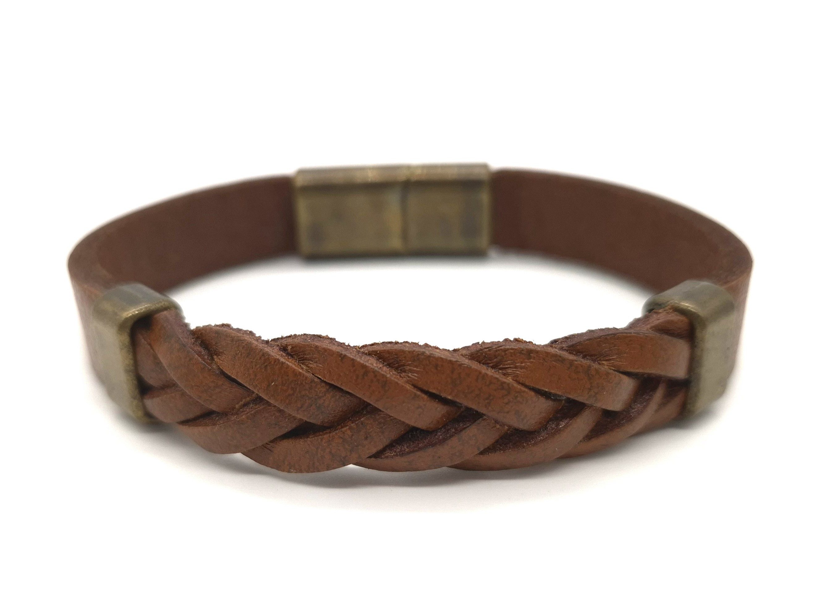 NAHLE Lederarmband Leder Armband aus Echtleder Braunes Vintage Armband (ink günstig online kaufen