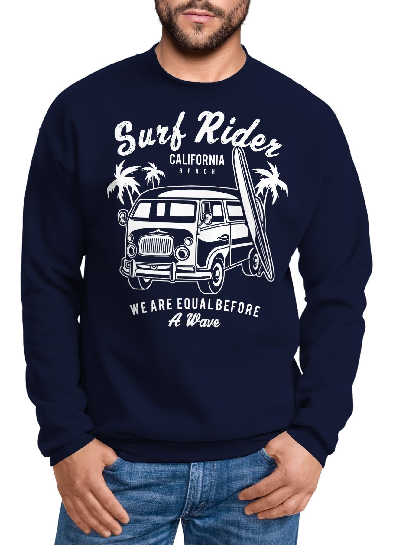 Sweatshirt Herren Sweatshirt Bus Surfing Retro Pullover Männer