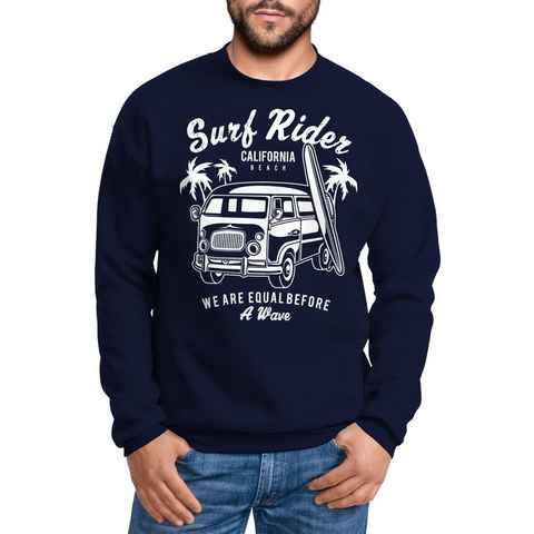 Neverless Sweatshirt Herren Sweatshirt Bus Surfing Retro Pullover Männer Neverless®