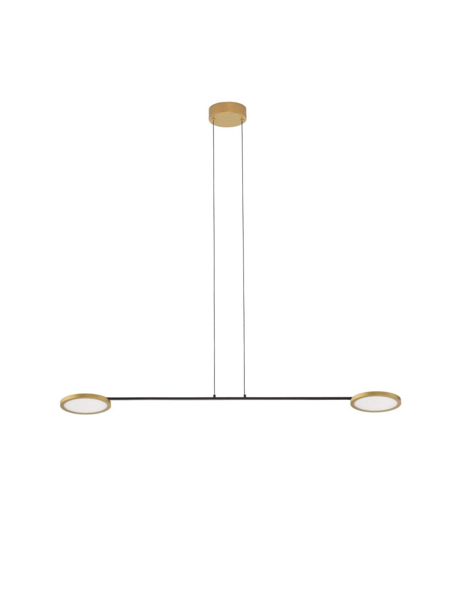 Licht-Erlebnisse Pendelleuchte RANDALL, LED fest integriert, Warmweiß, LED Hängeleuchte Schwarz 100 cm lang warmweiß 3000 K 1882 lm 19 W