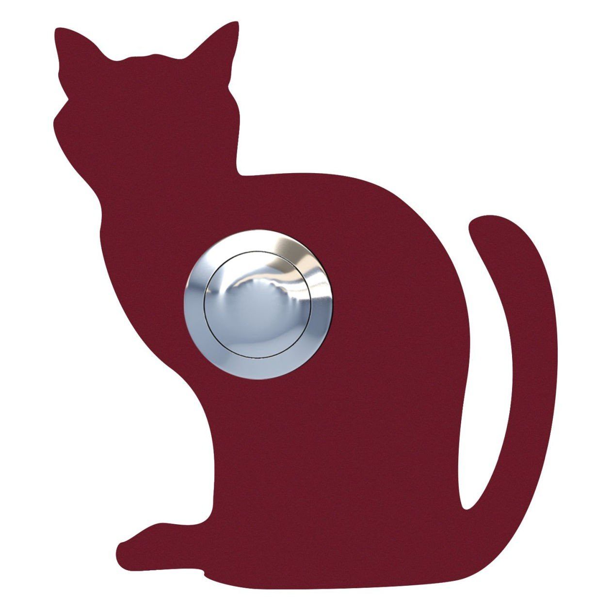 Bravios Briefkasten Klingeltaster Katze ''Luna'' Rot