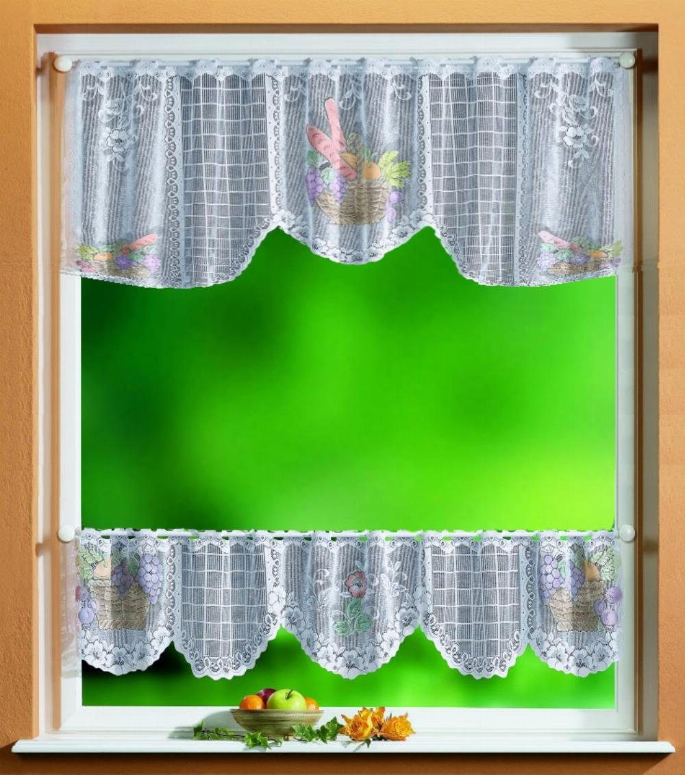 Gardinenbox Scheibengardine (2 St), Stangendurchzug, transparent, Scheibengardinen Set 2 Teilig 33500
