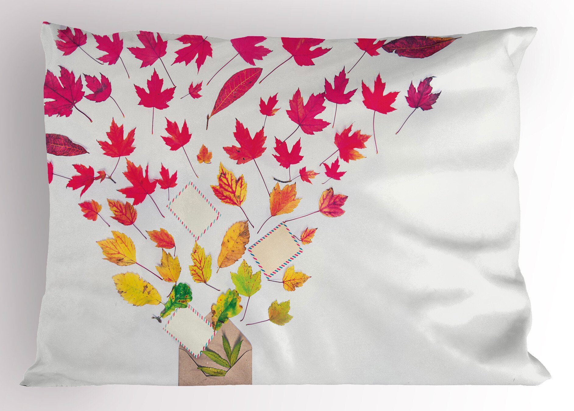 Kissenbezüge Abakuhaus Kissenbezug, Farbe (1 Gedruckter Stück), Blätter Size Natürliche Standard Vivid Letters King Dekorativer
