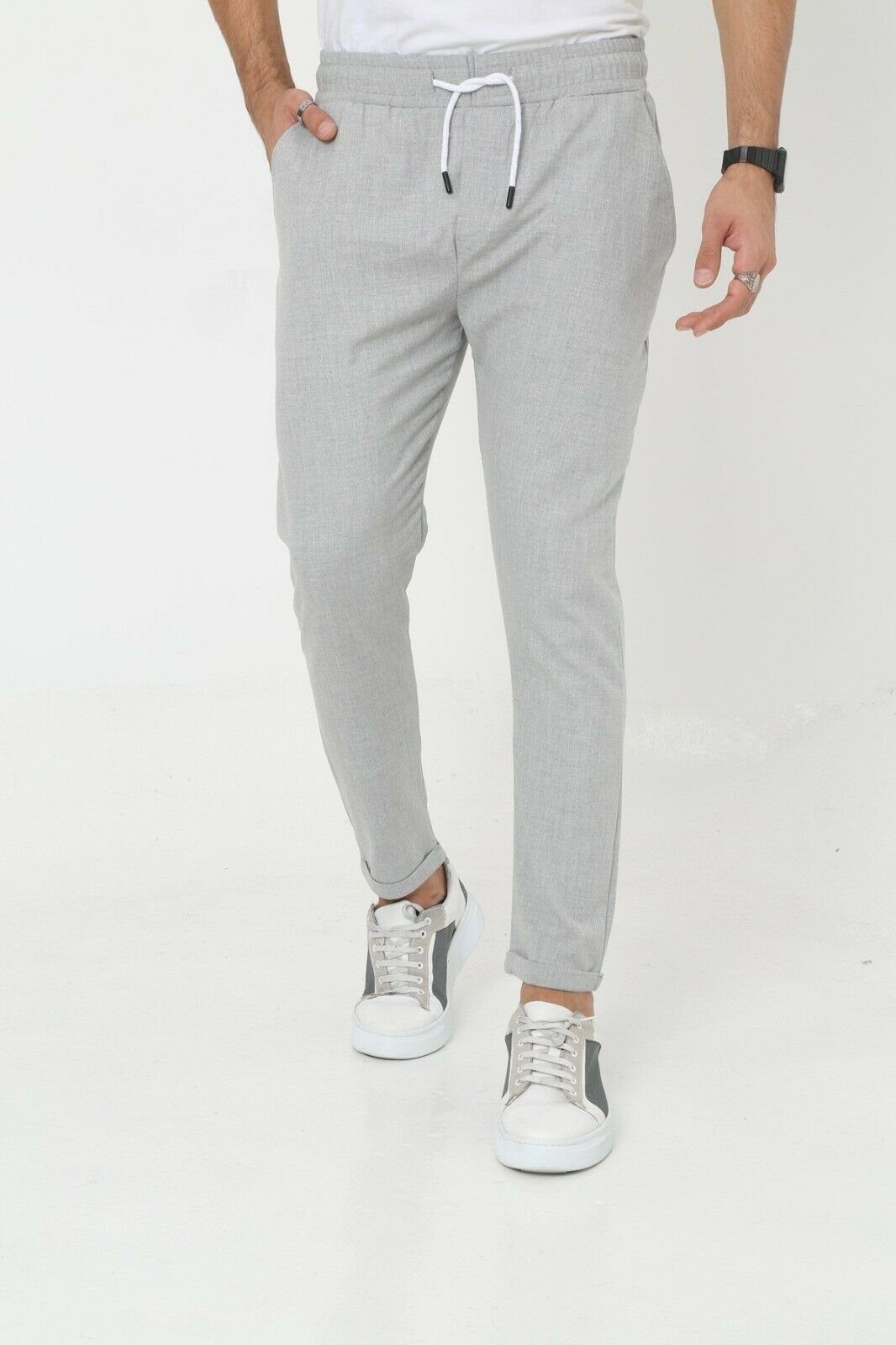 Megaman Jeans Chinohose Herren Jogger Chino Hose Stretch Slim Premium Designer Lässig