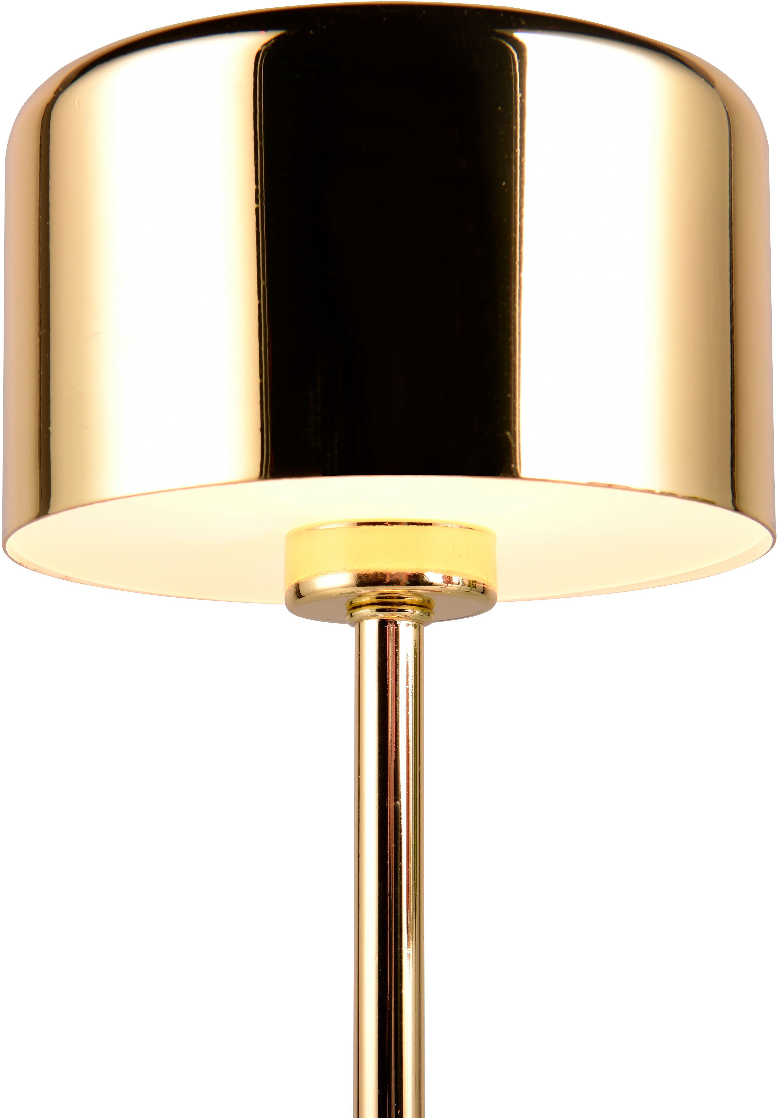 Reality Leuchten LED Tischleuchte JEFF, Dimmfunktion, USB-Ladefunktion, LED fest integriert, Warmweiß, Akku Tischlampe mit USB-C Anschluss, Touchdimmer 4 Stufen, Höhe 30cm