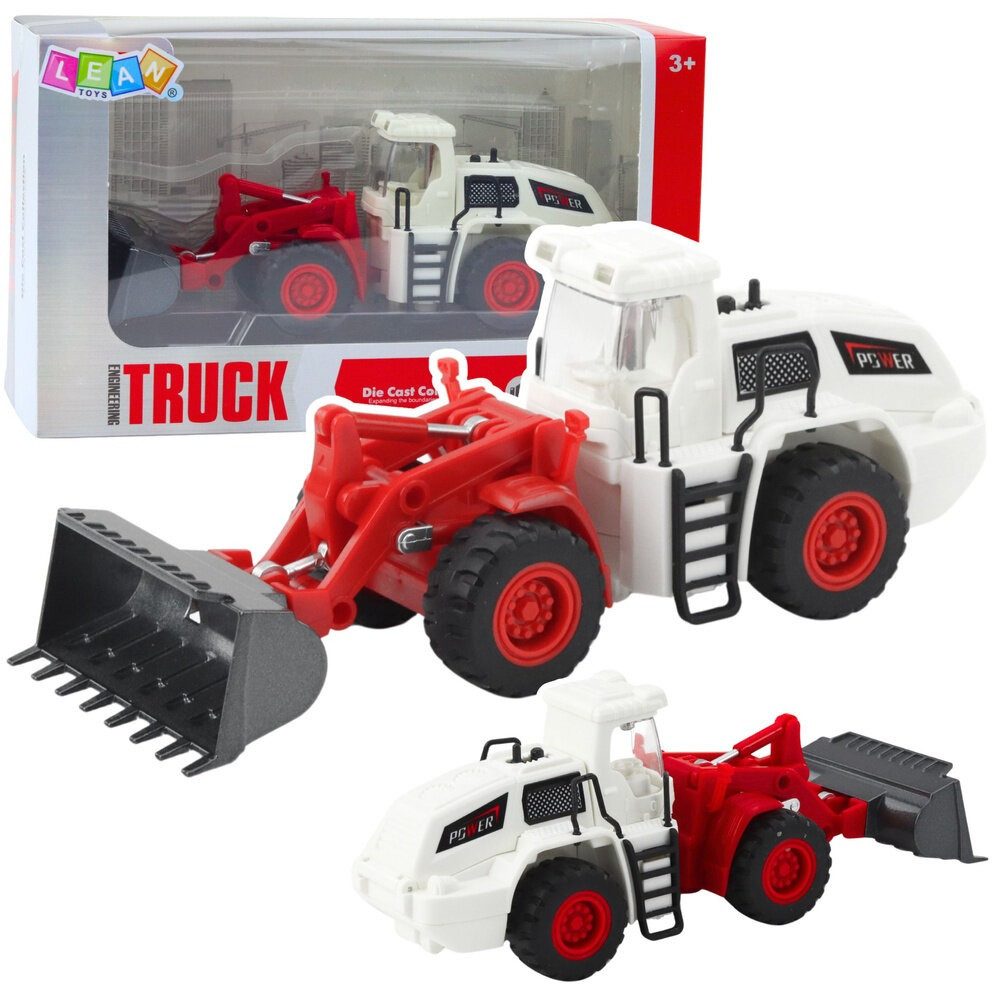 LEAN TOYS Minibagger LeanToys Baufahrzeug Bagger Bulldozer Bewegliche Metallschaufel