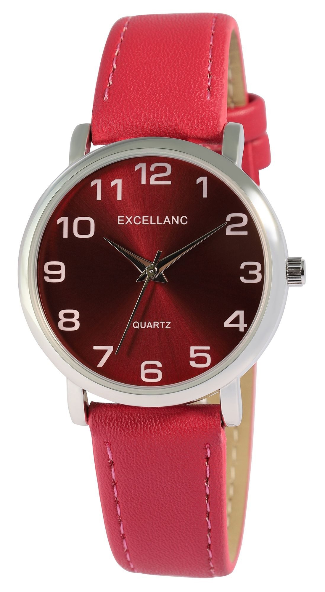 Excellanc Quarzuhr 1900274 mit Lederimitat, Mineralglas, günstig online kaufen