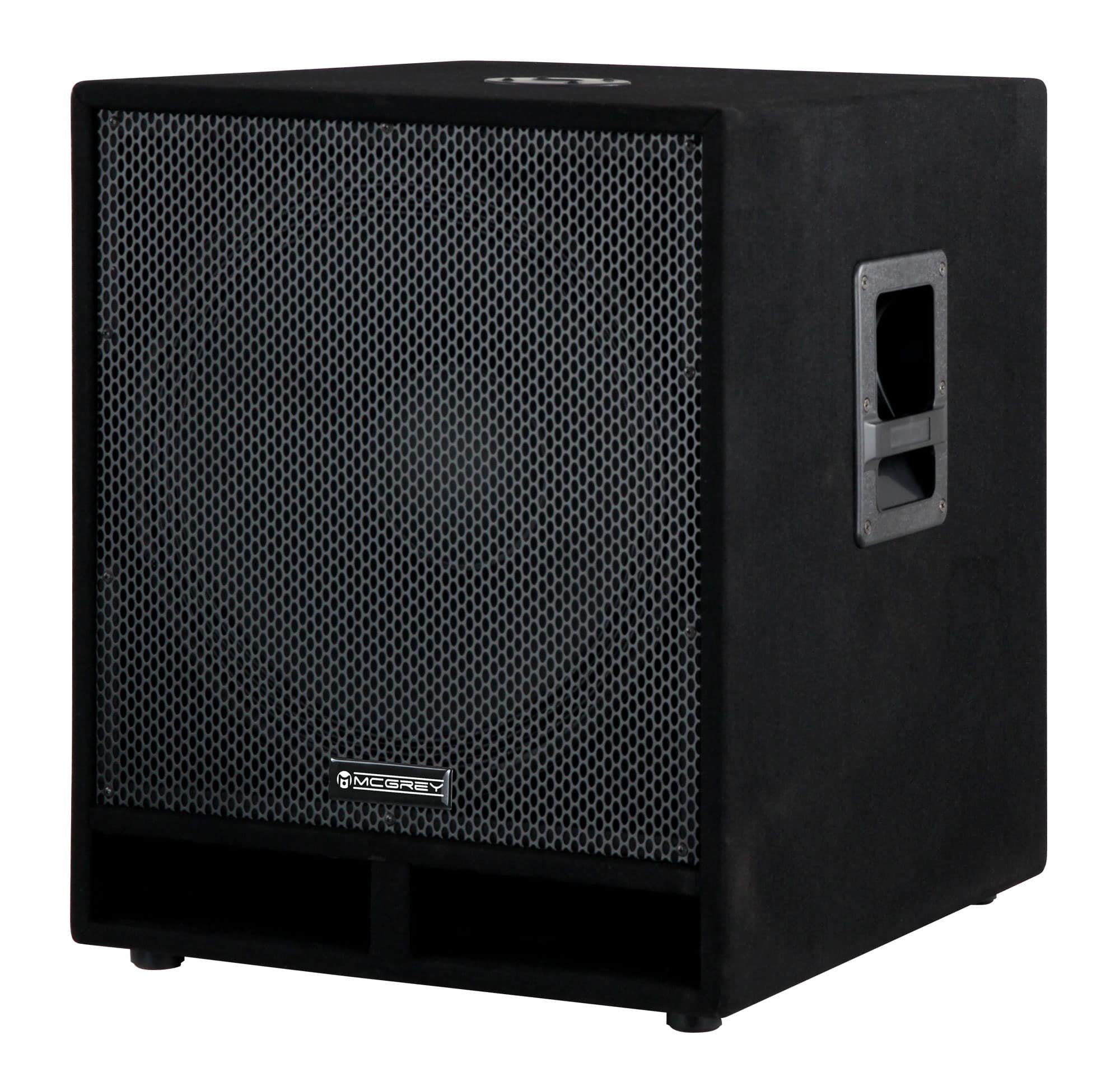 Party-Lautsprecher Powerstage-4400 (N/A, Endstufe) W, Party inkl. 2x 15'' PA 1100 Set 18'' Lautsprecher Boxen Komplett-Anlage Subwoofer McGrey 2x und