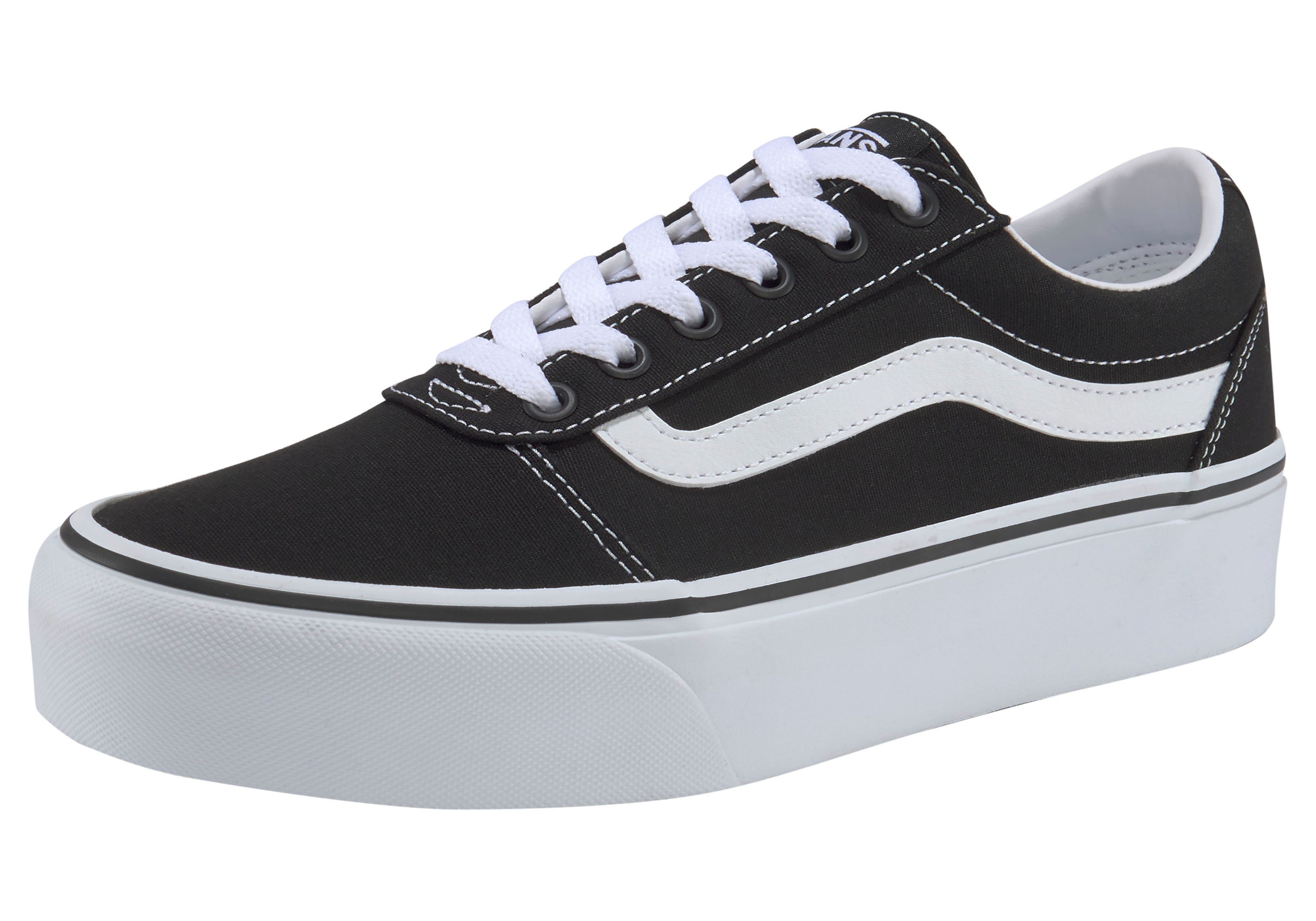 Vans Ward Platform Plateausneaker aus textilem Canvas-Material