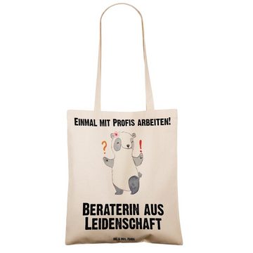 Mr. & Mrs. Panda Tragetasche Beraterin Leidenschaft - Transparent - Geschenk, Mitarbeiter, Finanzb (1-tlg), Lange Tragegriffe