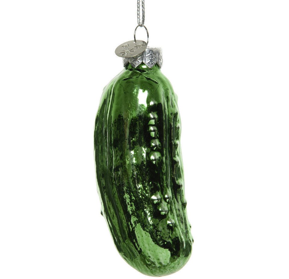 Kaemingk Christbaumschmuck Kaemingk Glashänger Gurke grün 3 x 3 x 8,5 cm
