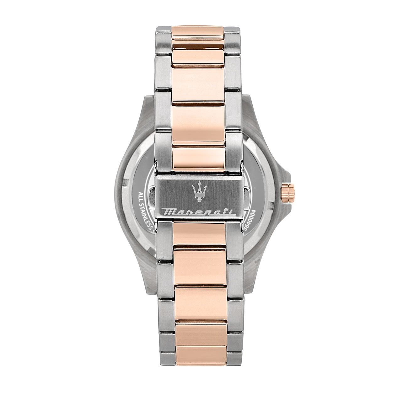 MASERATI Quarzuhr Maserati Unisex SFIDA Edelstahl, (Analoguhr), Herrenuhr rund, groß (ca. 44mm) Edelstahlarmband, Made-In Italy
