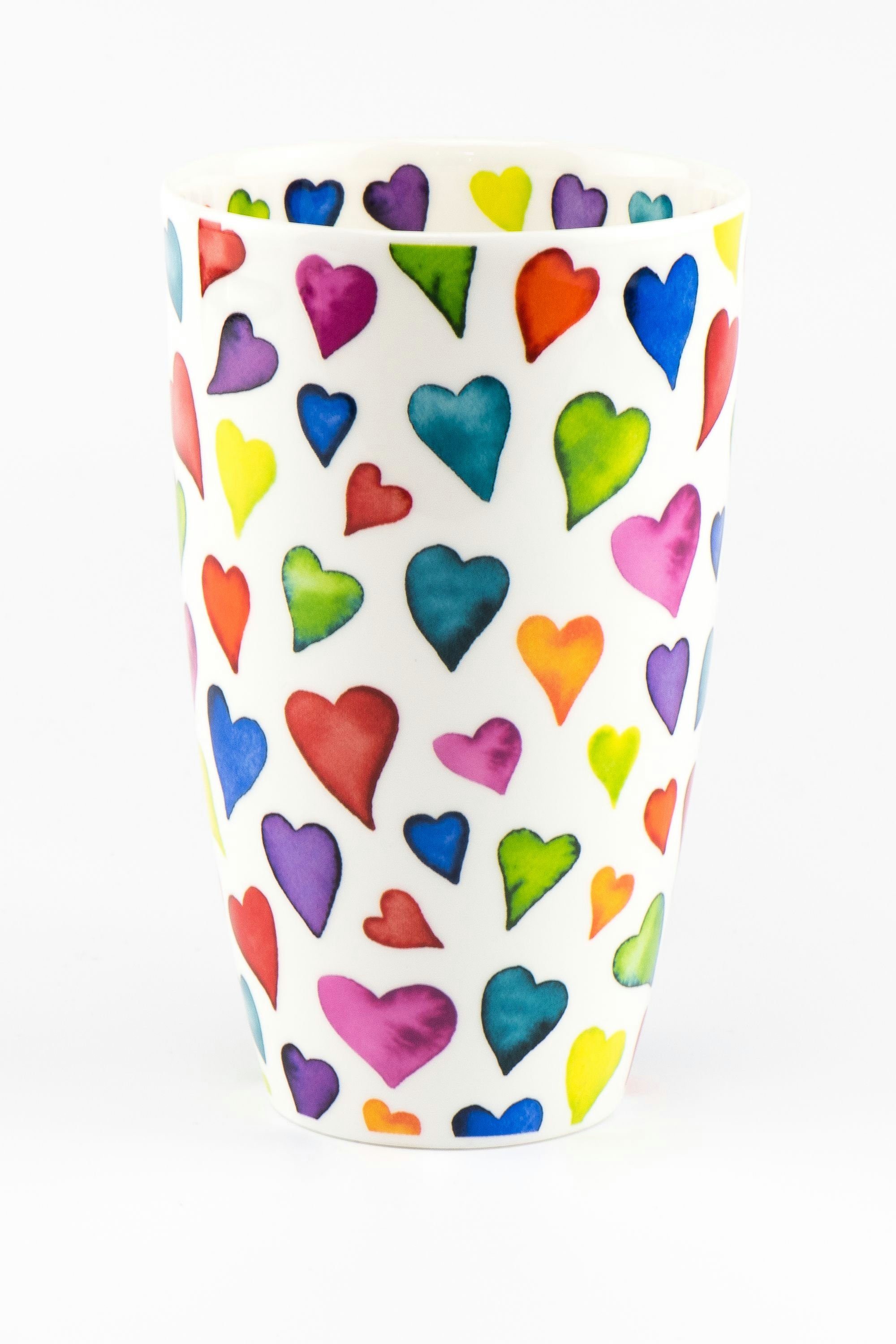 Dunoon Becher Henley Warm Hearts, Fine Bone China, Sammelbecher