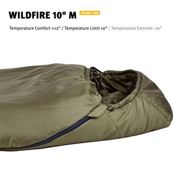 Wechsel Mumienschlafsack Mumienschlafsack Wildfire 10°C Outdoor, 3 Jahreszeiten Camping Schlafsack