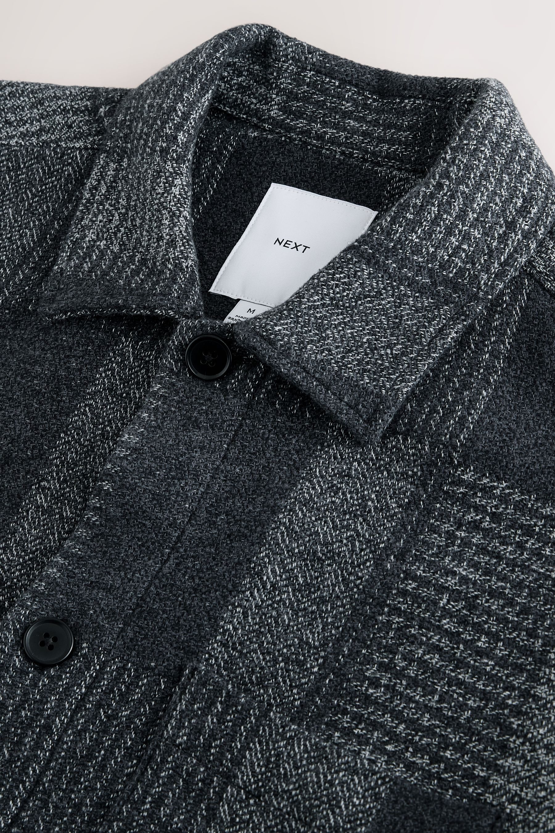 Next Hemdjacke Karierte Hemdjacke im Patchwork-Stil (1-St)