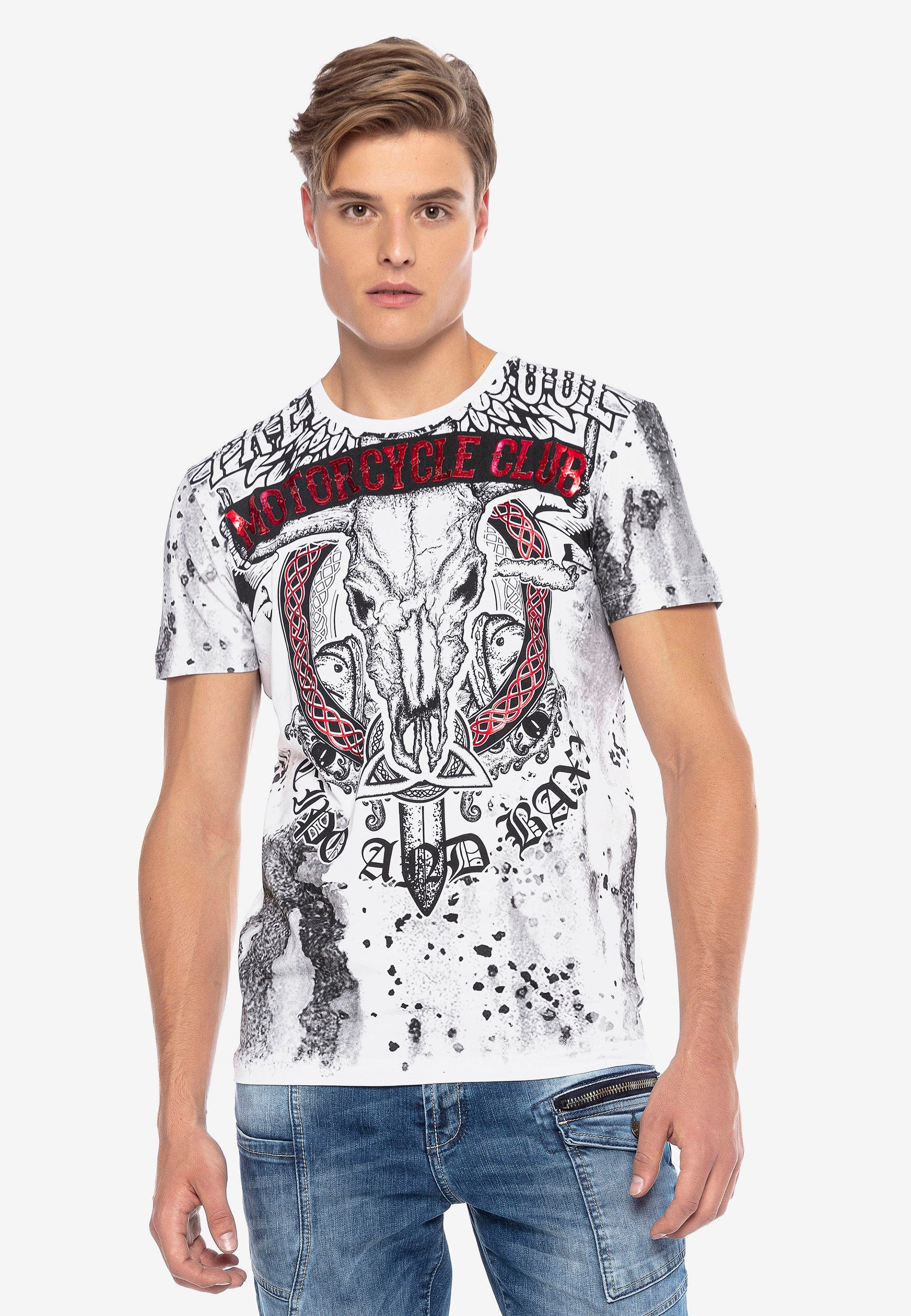 Biker-Style T-Shirt im Baxx modernen & Cipo