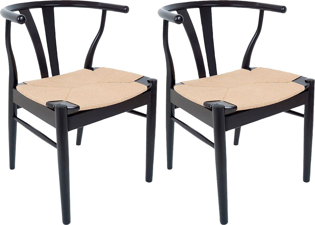Hammel Furniture Holzstuhl Findahl by Hammel Freja (Set, 2 St), Massivholz, mit Flechtsitz, versch. Farbvarianten