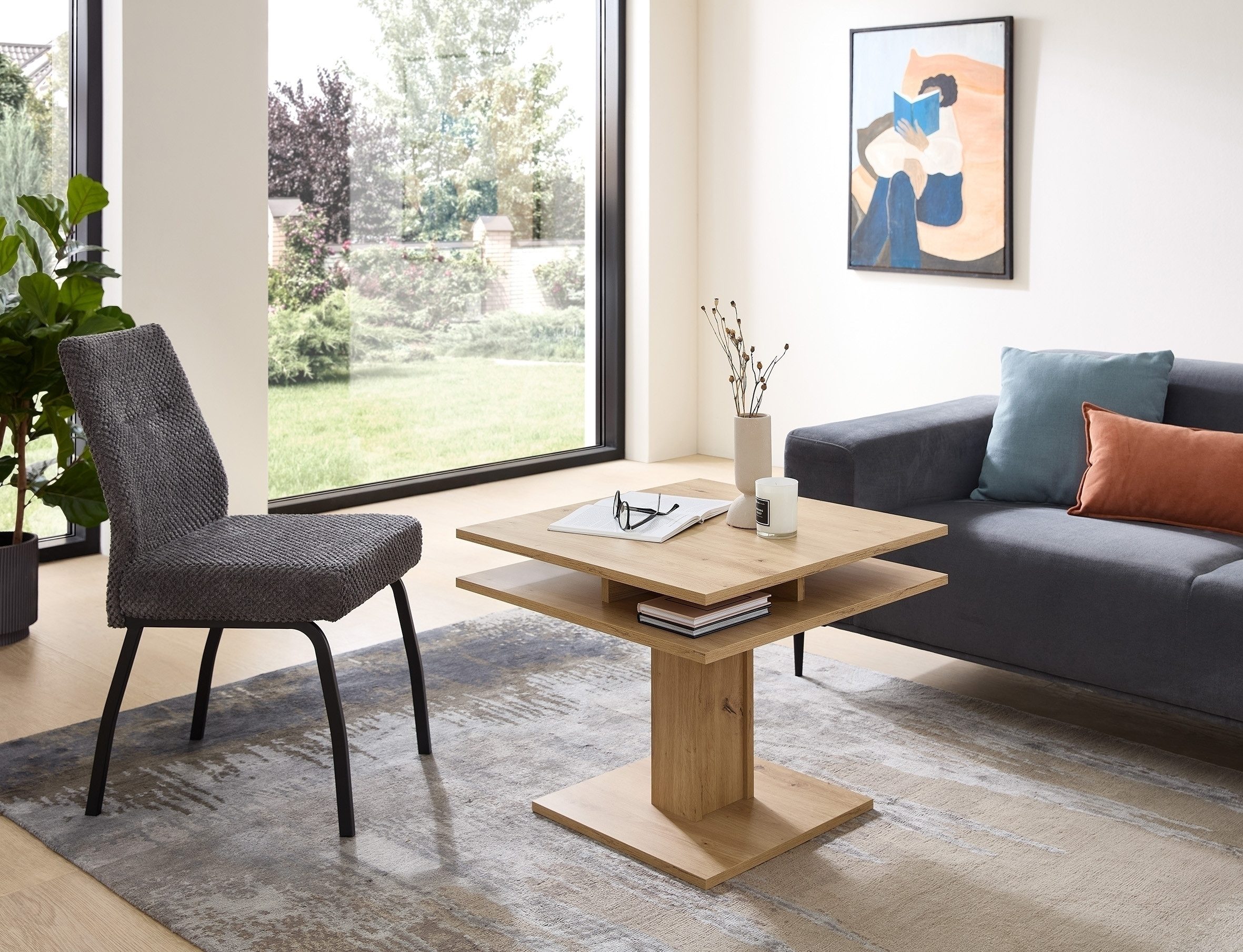 PREISBRECHER Couchtisch Peer, höhenverstellbar bis 77cm, Artisan Eiche Deko günstig online kaufen