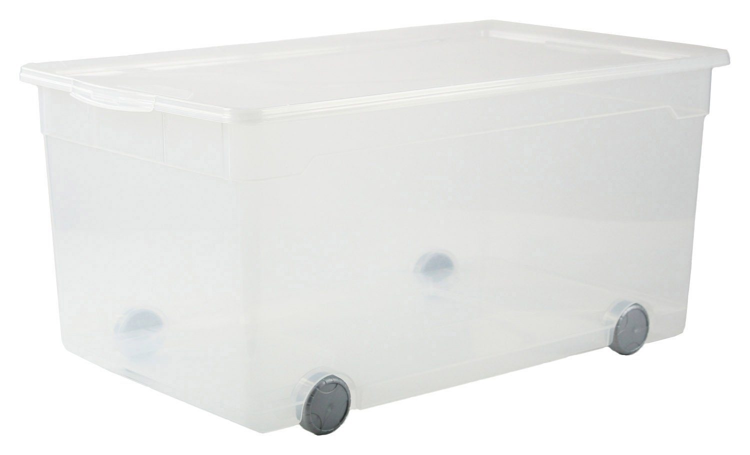 Novaliv Aufbewahrungsbox mit Deckel 45L - Transparent, stapelbar