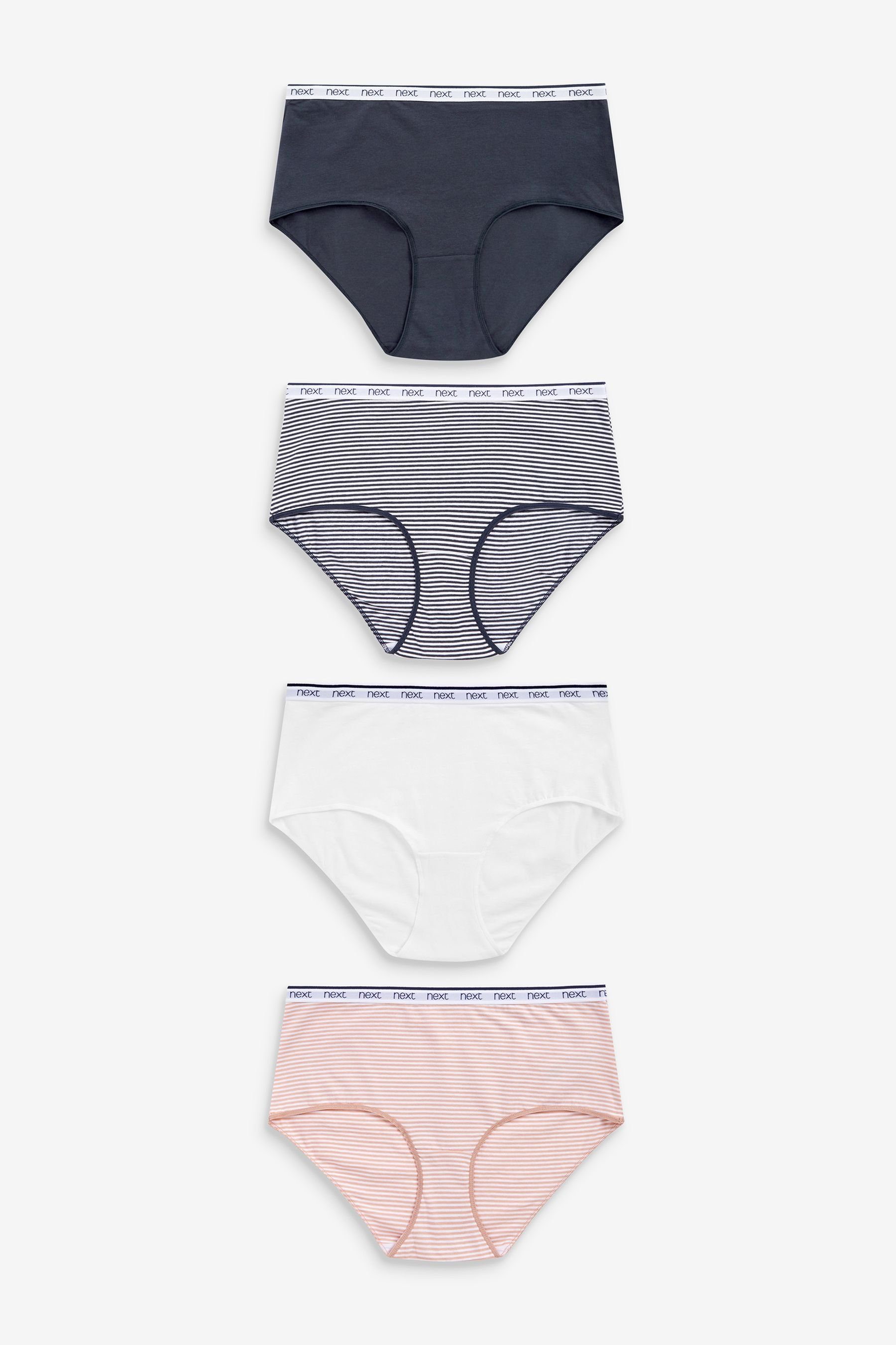 Midislip Midi-Slips mit Logo und Baumwollanteil im 4er-Pack