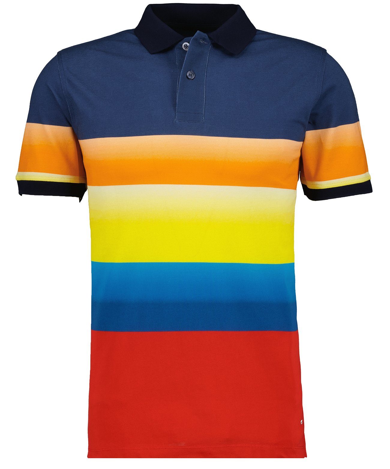 Blau Poloshirt gestreift-978 RAGMAN