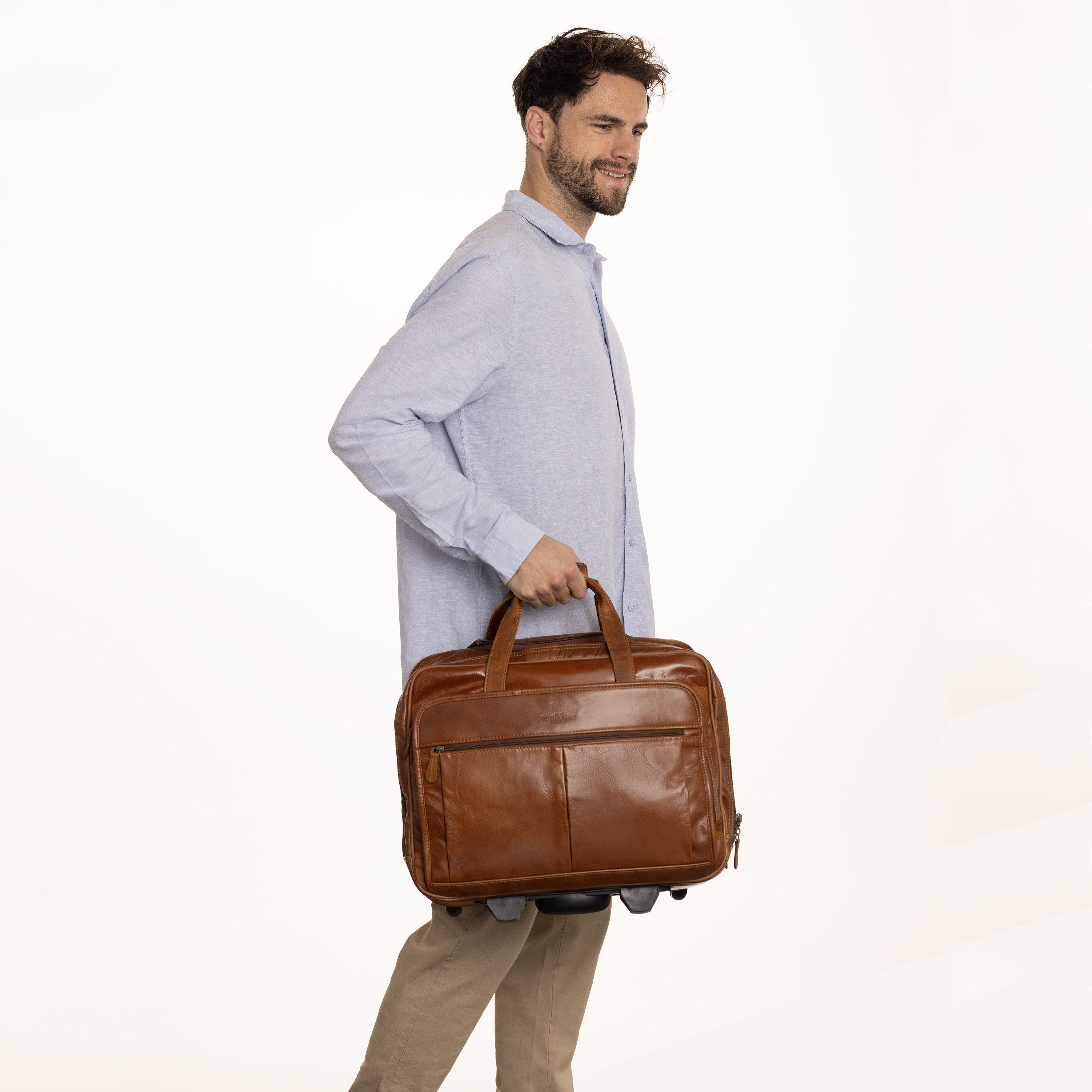 Gusti Leder Reisetasche Gusti Leder Trolley Duncan (1-tlg)