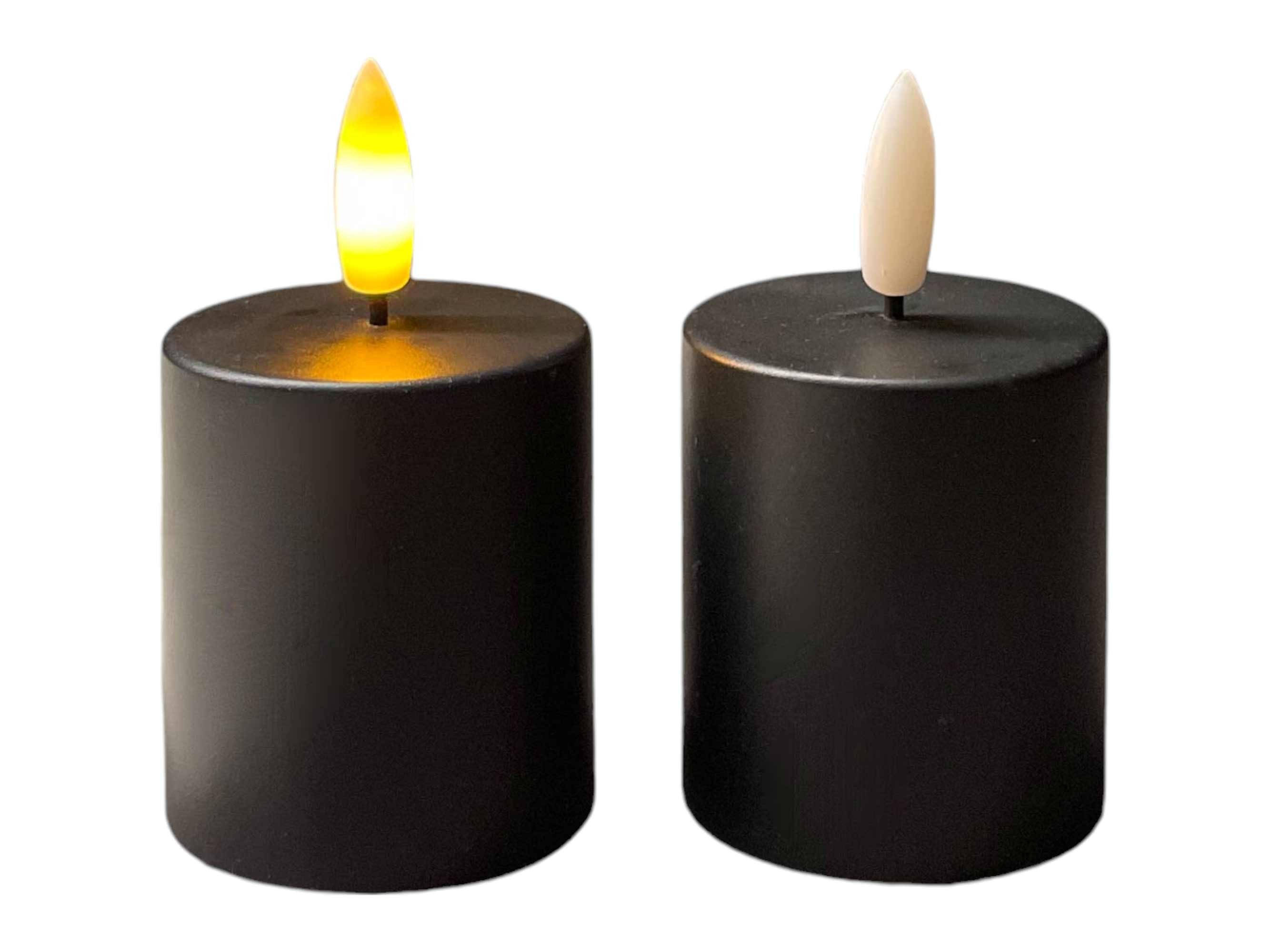 Coen Bakker Deco BV LED-Kerze Votive Candles (Set, 2-tlg), schwarz 3D Flamm günstig online kaufen