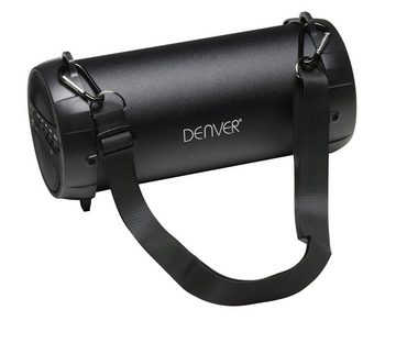 Denver BTS-53 Bluetooth Soundbox schwarz Lautsprecher Bassbox Sound Box Portable-Lautsprecher (10 W, kabellose Bluetooth Soundbox mit aufladbaren Akku)