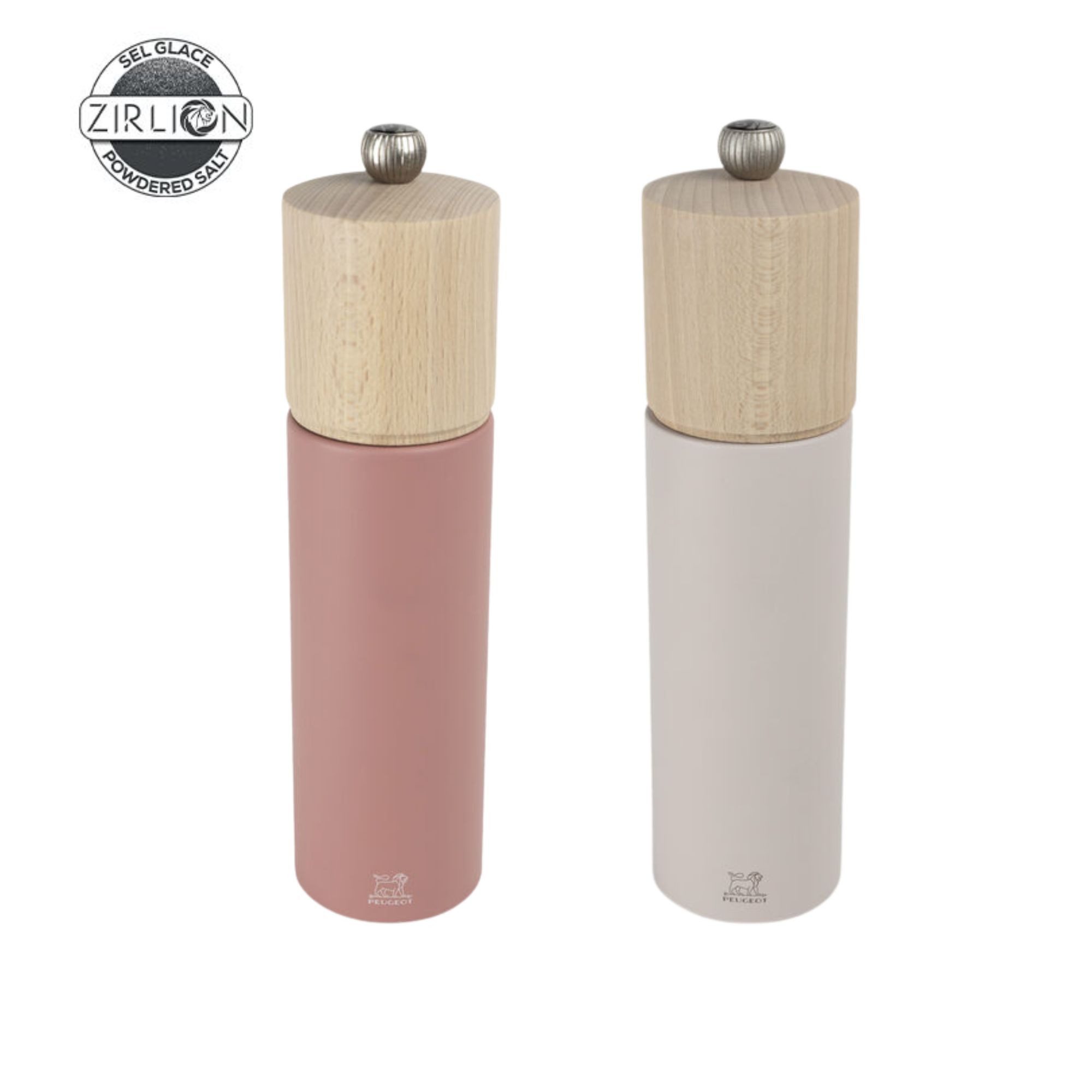 PEUGEOT Salz-/Pfeffermühle BOREAL 21cm Rosa Buchenholz Stahl Zirkonia Mahlwerk