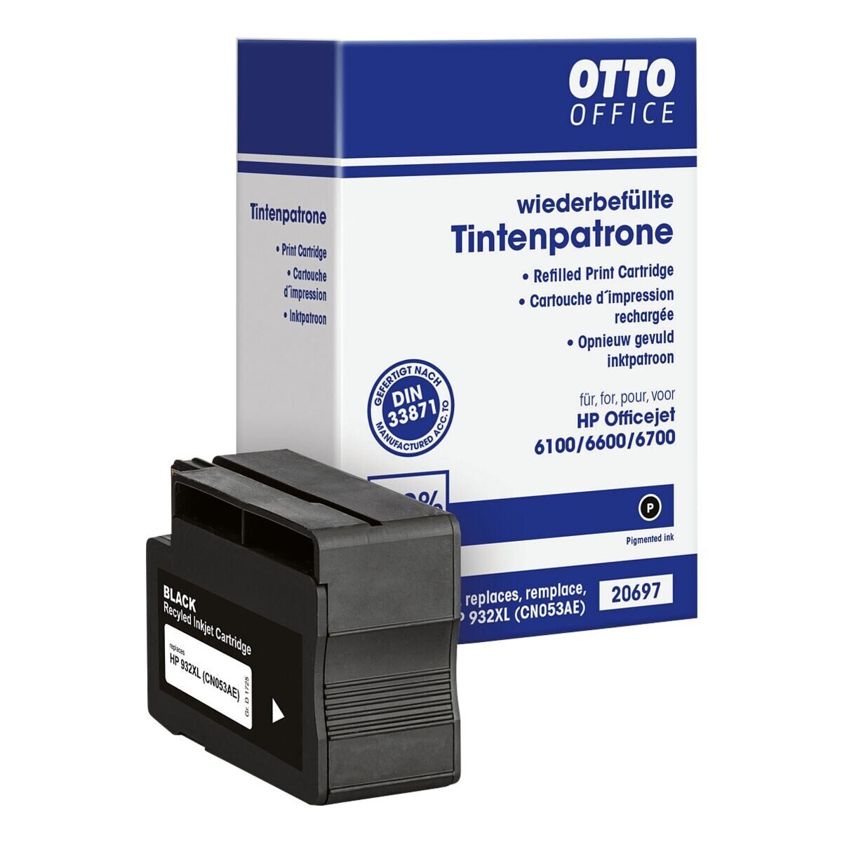 Otto Office CN053AE Tintenpatrone (1-tlg., ersetzt HP »CN053AE«, Nr. 932XL, schwarz)