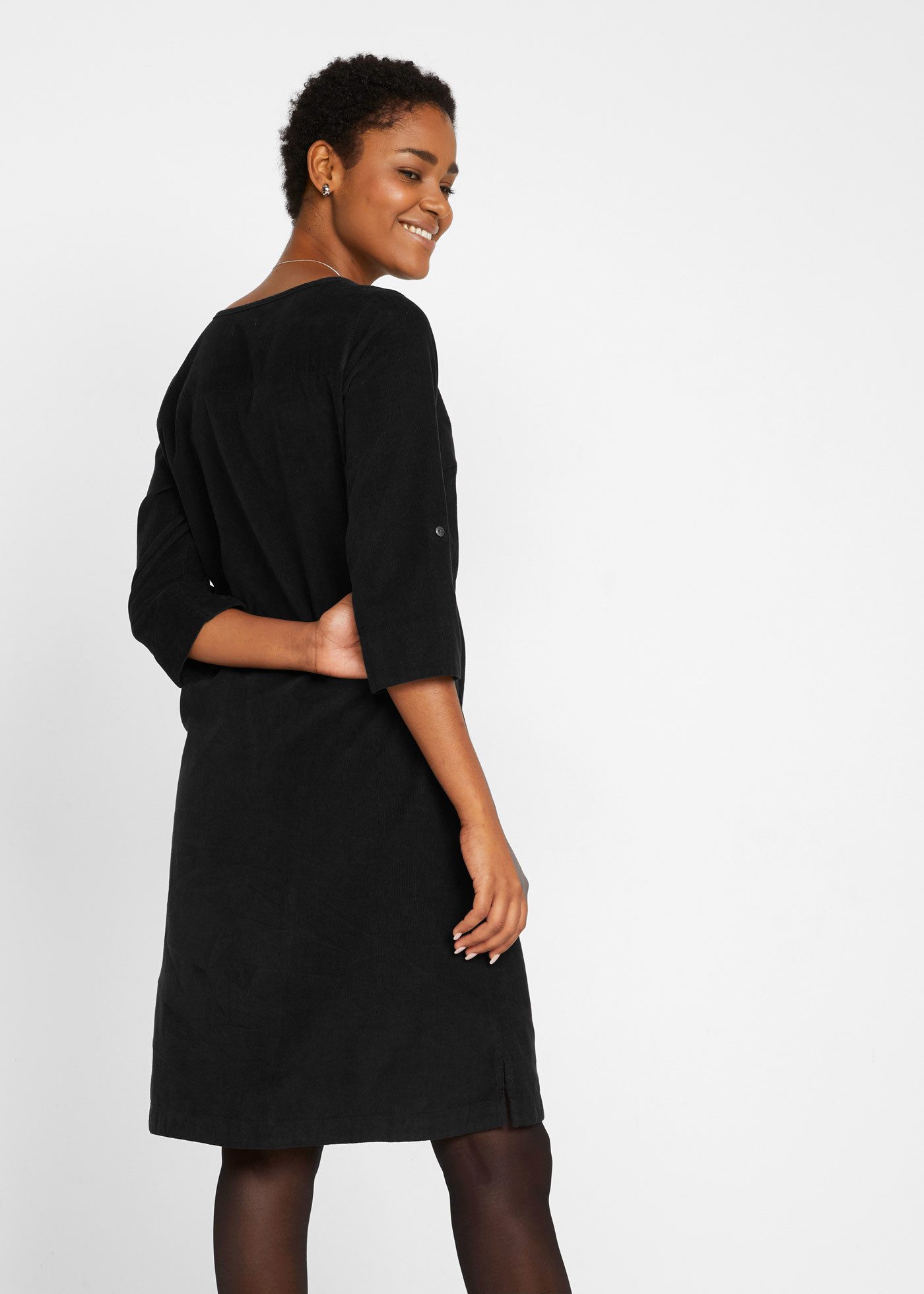 bonprix Blusenkleid Cord-Blusenkleid aus reiner Baumwolle günstig online kaufen